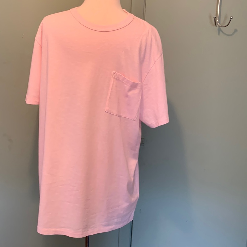 Mens JCrew NWT Light Pink Garment Dyed Short Sleeve T-shirt XL
